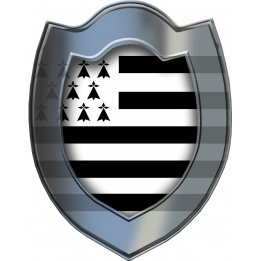 Bouclier Breton (15x11.5cm) - Sticker/autocollant