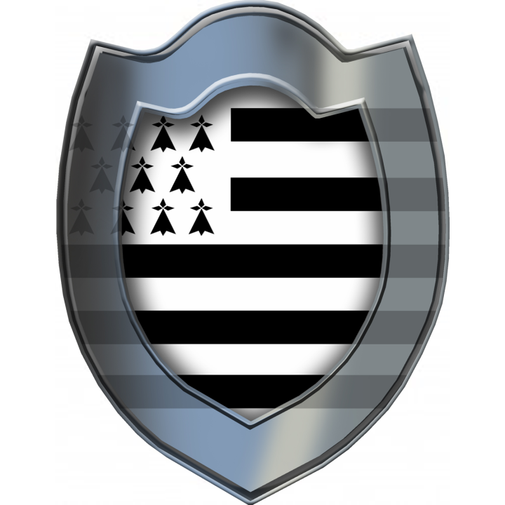 Bouclier Breton (15x11.5cm) - Sticker/autocollant