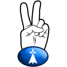 salut de motard hermine (5x2.5cm) - Sticker/autocollant