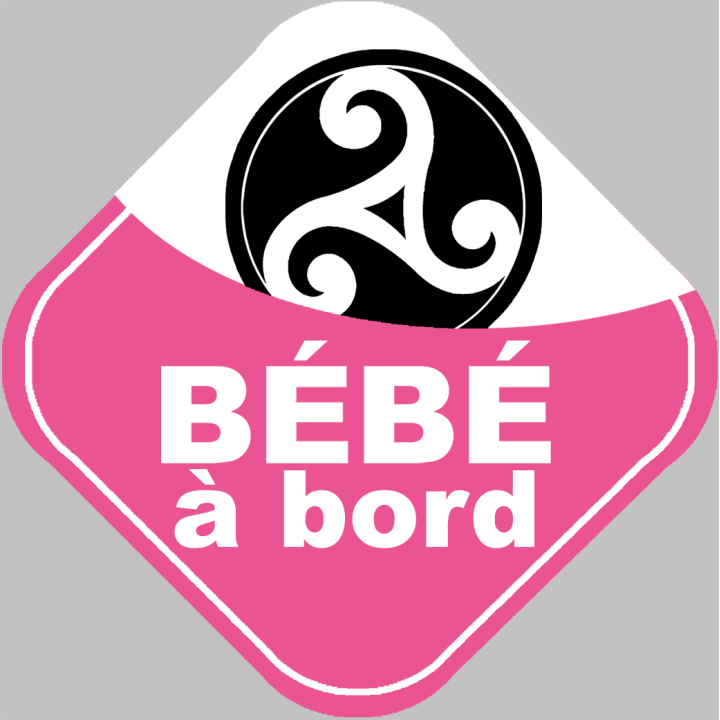 bébé à bord bretonne triskel (15x15cm) - Sticker/autocollant