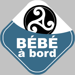 bébé à bord breton triskel (15x15cm) - Sticker/autocollant