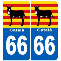 immatriculation 66 Catalane - Sticker/autocollant