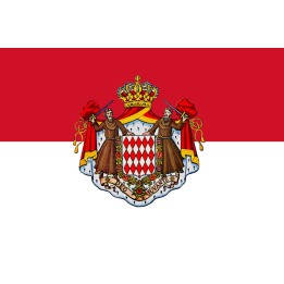 Drapeau Blason Monégasque (15x10cm) - Sticker/autocollant