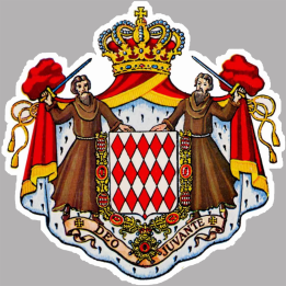Blason Monaco (10x10cm) - Sticker/autocollant