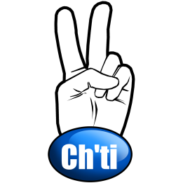 Salut de motard Ch'ti (15x7,2 cm) - Sticker/autocollant