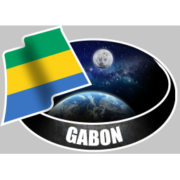 GABON (10x14cm) - Sticker/autocollant