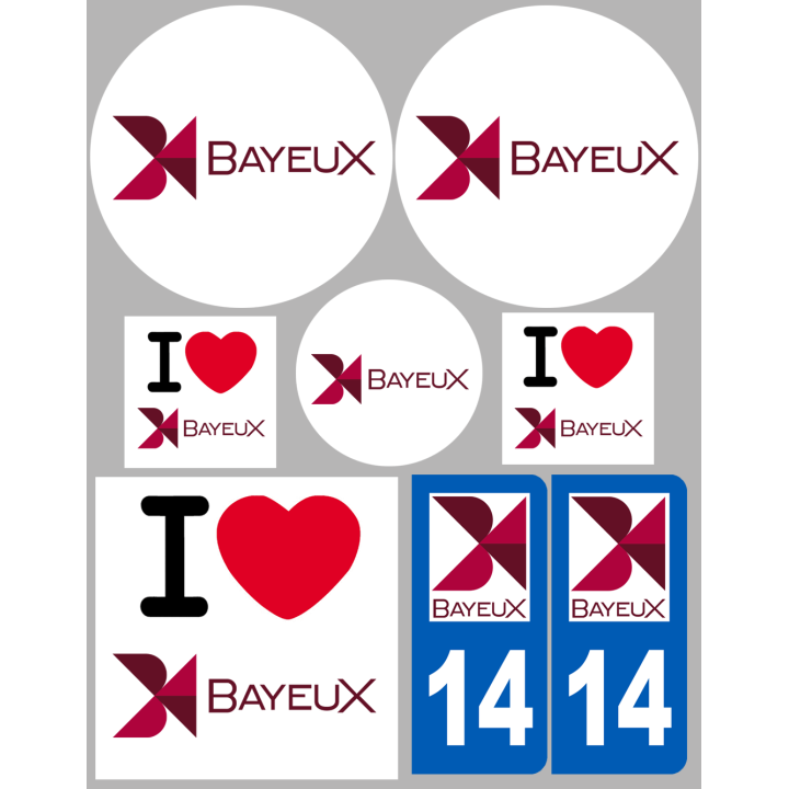 Bayeux (8 autocollants variés) - Sticker/autocollant