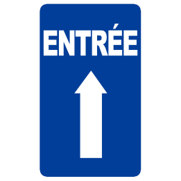Entrée flèche vers le haut (25x15cm) - Sticker/autocollant