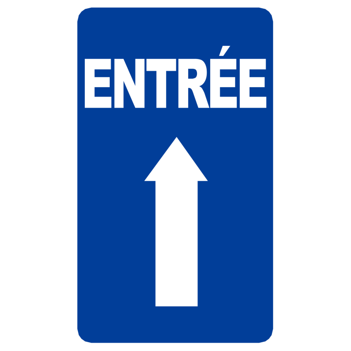 Entrée flèche vers le haut (25x15cm) - Sticker/autocollant