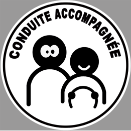 conduite accompagnée afro - 15cm - Sticker/autocollant