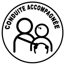 conduite presque accompagnée - 15cm - Sticker/autocollant