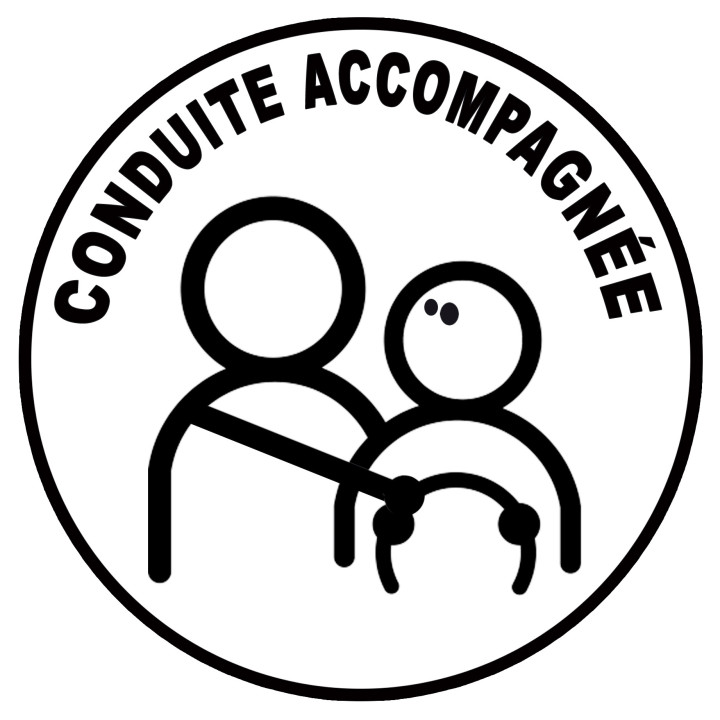 conduite presque accompagnée - 15cm - Sticker/autocollant