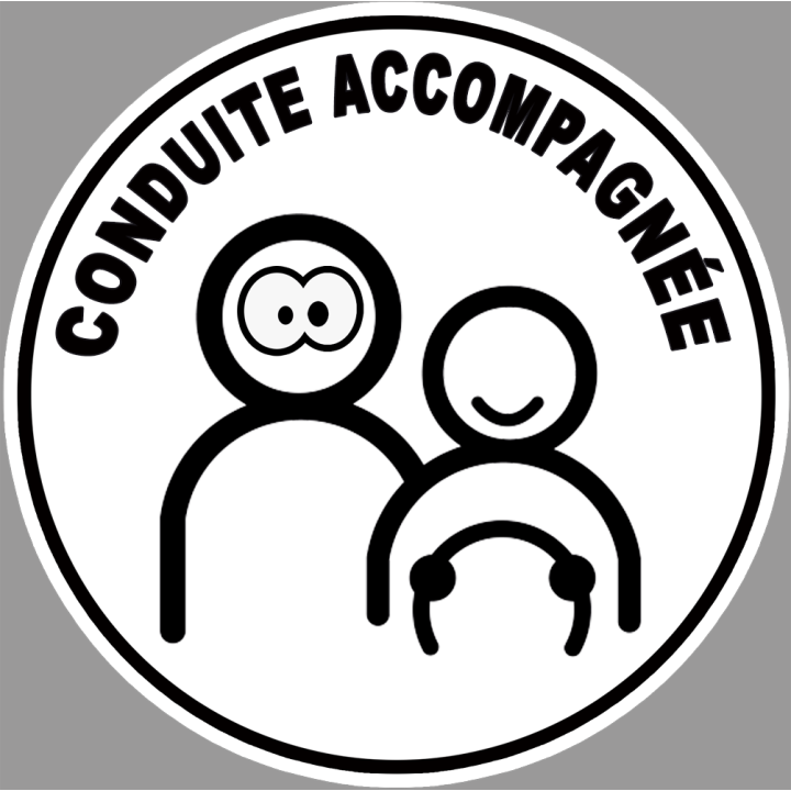 conduite accompagnée adulte concentré - 15cm - Sticker/autocollant