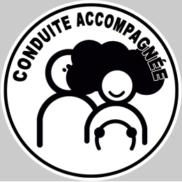conduite accompagnée coupe ado - 15cm - Sticker/autocollant