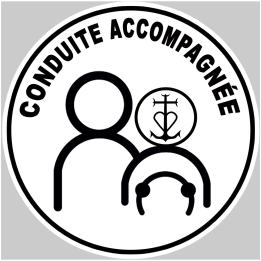 conduite accompagnée Camarguais - 15cm - Sticker/autocollant