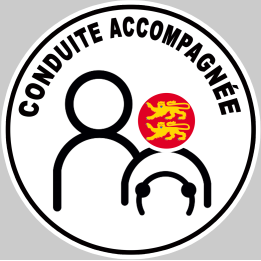 conduite accompagnée Normandie - 15cm - Sticker/autocollant