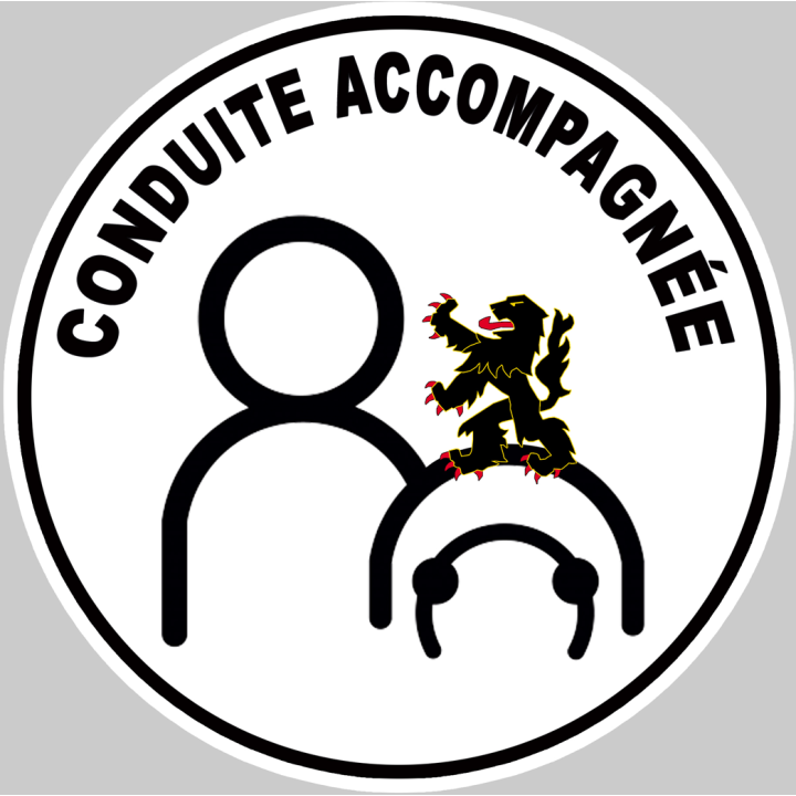 conduite accompagnée Flandre - 15cm - Sticker/autocollant