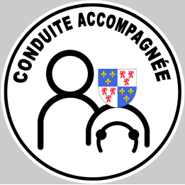 conduite accompagnée Picardie - 15cm - Sticker/autocollant