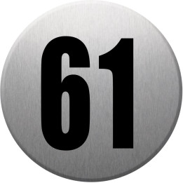 numéroderue61 - gris brossé 10x10cm - Sticker/autocollant