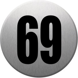 numéroderue69 - gris brossé 10x10cm - Sticker/autocollant