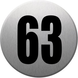 numéroderue63 - gris brossé 10x10cm - Sticker/autocollant