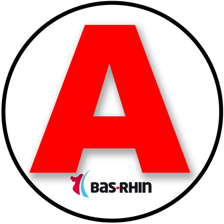 A 67 Le Bas-Rhin - 15cm - Sticker/autocollant