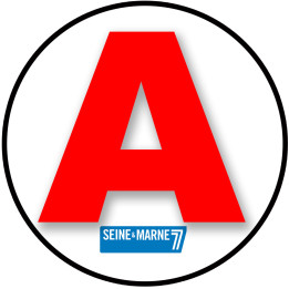 A 77 La Seine et Marne - 15cm - Sticker/autocollant