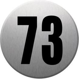 numéroderue73 - gris brossé 10x10cm - Sticker/autocollant
