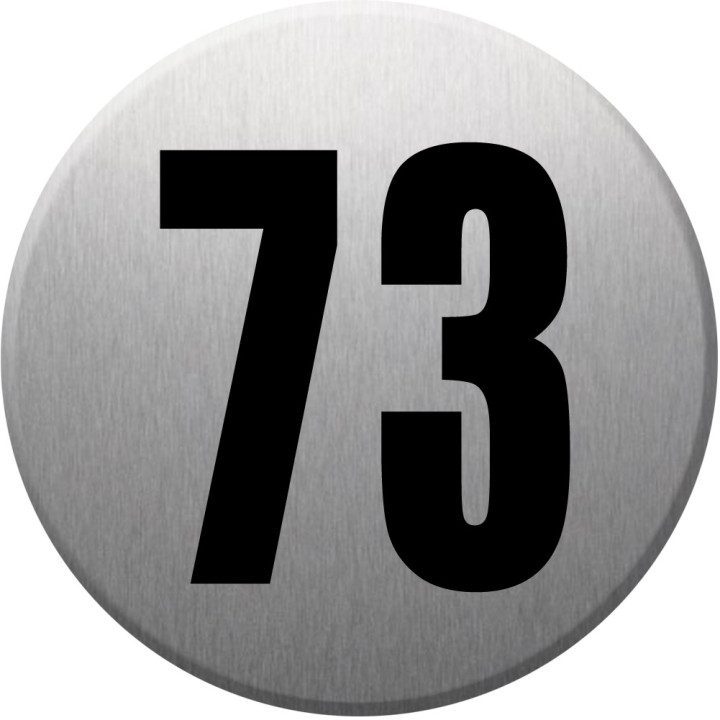 numéroderue73 - gris brossé 10x10cm - Sticker/autocollant