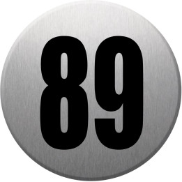 numéroderue89 - gris brossé 10x10cm - Sticker/autocollant