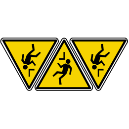Attention à la tête (3 fois 5x4.5cm) - Sticker/autocollant
