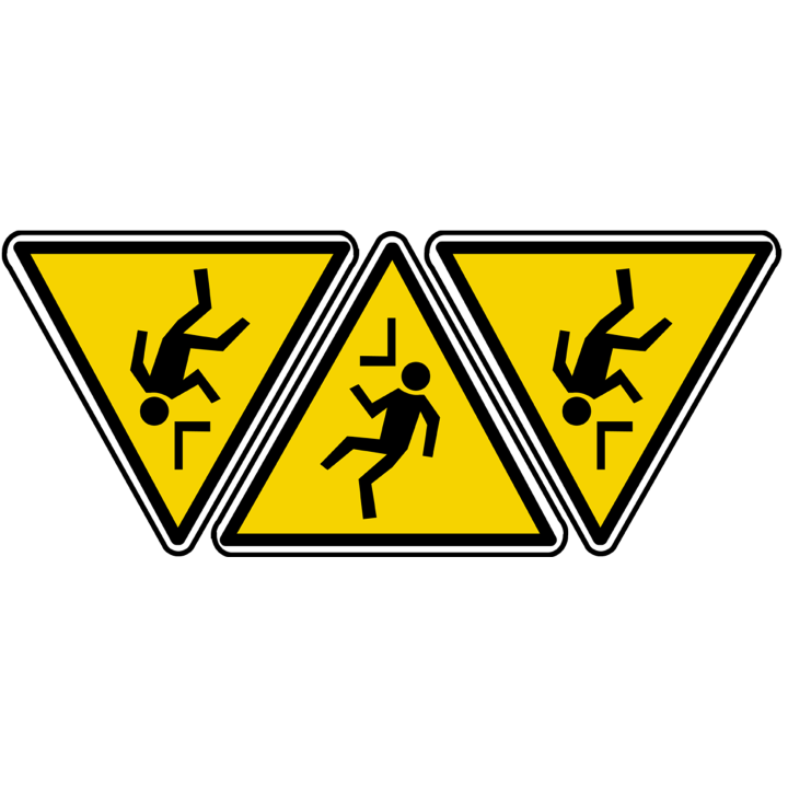 Attention à la tête (3 fois 5x4.5cm) - Sticker/autocollant