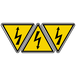 danger électrique (3fois 10x9cm) - Sticker/autocollant