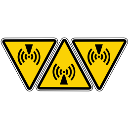 risques électromagnétique (3fois 5x4.5cm) - Sticker/autocollant