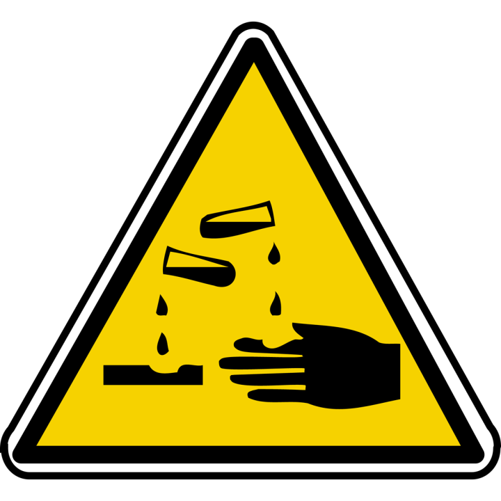 corrosif important (20x18.2cm) - Sticker/autocollant