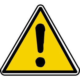 danger général (15x13.5cm) - Sticker/autocollant