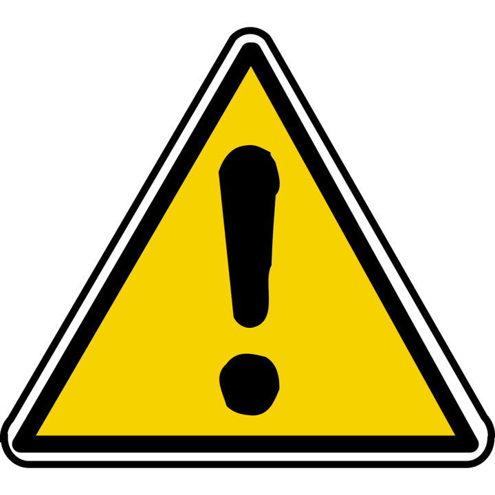 danger général (15x13.5cm) - Sticker/autocollant