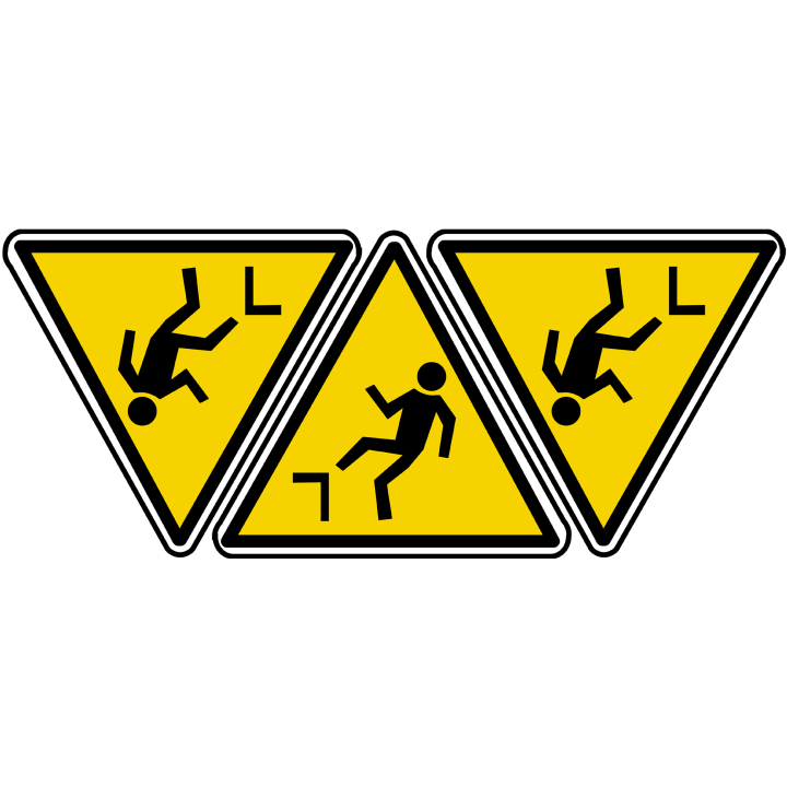 dénivellation (3fois 10x9cm) - Sticker/autocollant