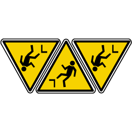 dénivellation (3fois 5x4.5cm) - Sticker/autocollant