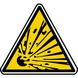 explosif triangle (15x13.5cm) - Sticker/autocollant