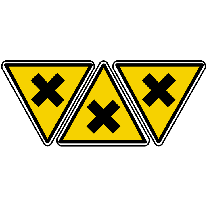 nocif irritant (3fois 10x9cm) - Sticker/autocollant