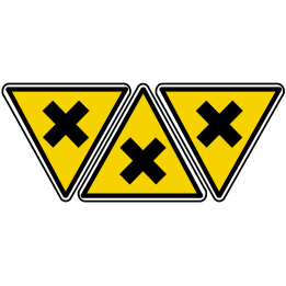 nocif irritant (3fois 5x4.5cm) - Sticker/autocollant