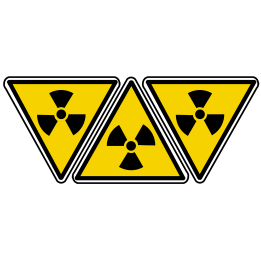 radiations ionisantes (3fois 10x9cm) - Sticker/autocollant