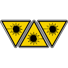 rayonnement laser (3fois 5x4.5cm) - Sticker/autocollant