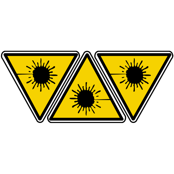rayonnement laser (3fois 5x4.5cm) - Sticker/autocollant