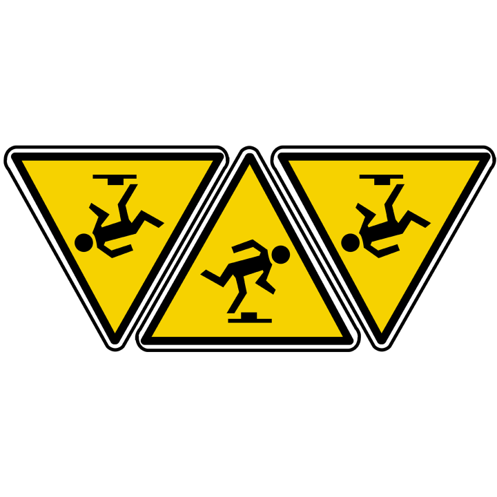 Trébuchement (3 fois 5x4.5cm) - Sticker/autocollant