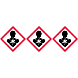 produits cancérogènes mutagènes toxiques - 3 fois 5cm - Sticker/aut