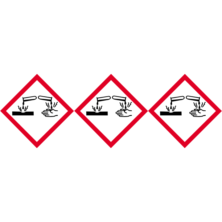 produits corrosifs - 3 fois 5cm - Sticker/autocollant