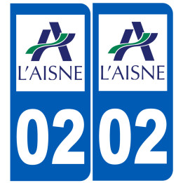 immatriculation 02 l'Aisne - Sticker/autocollant