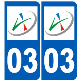 immatriculation 03 l'Allier - Sticker/autocollant